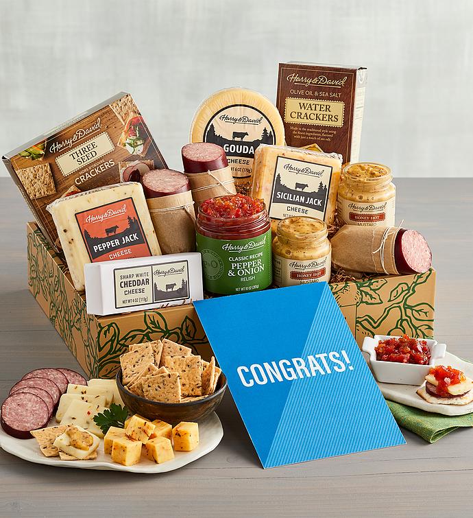 "Congratulations" Meat and Cheese Gift Box
